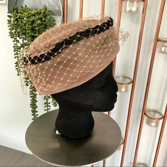 Vtg Jo Lyn Original Elegance Toque Netted Wool Hat main image 4